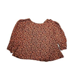 Ava & Viv floral peasant blouse size 2X